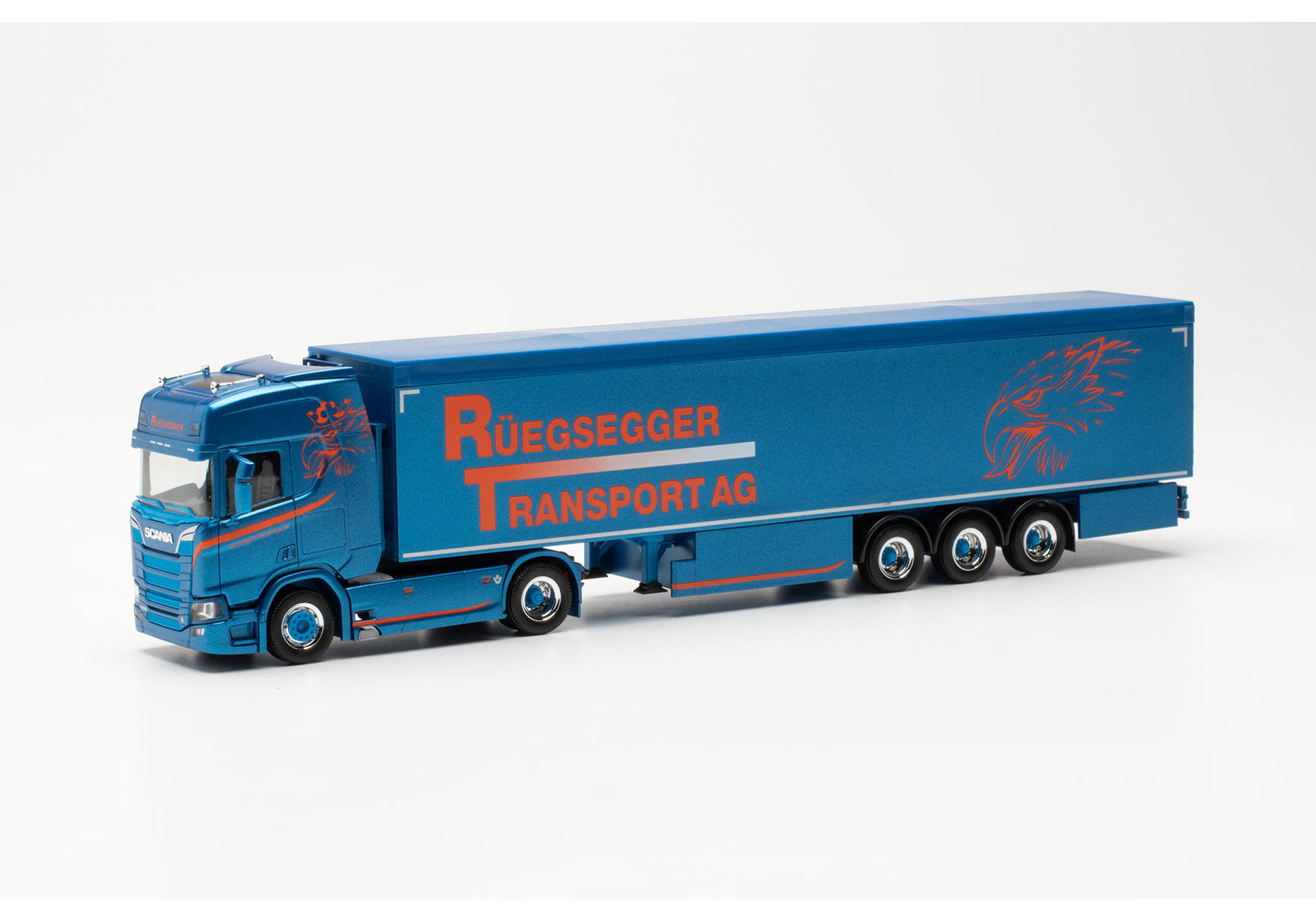 Scania CR 20 HD walking-floor semitrailer "Rüegsegger"