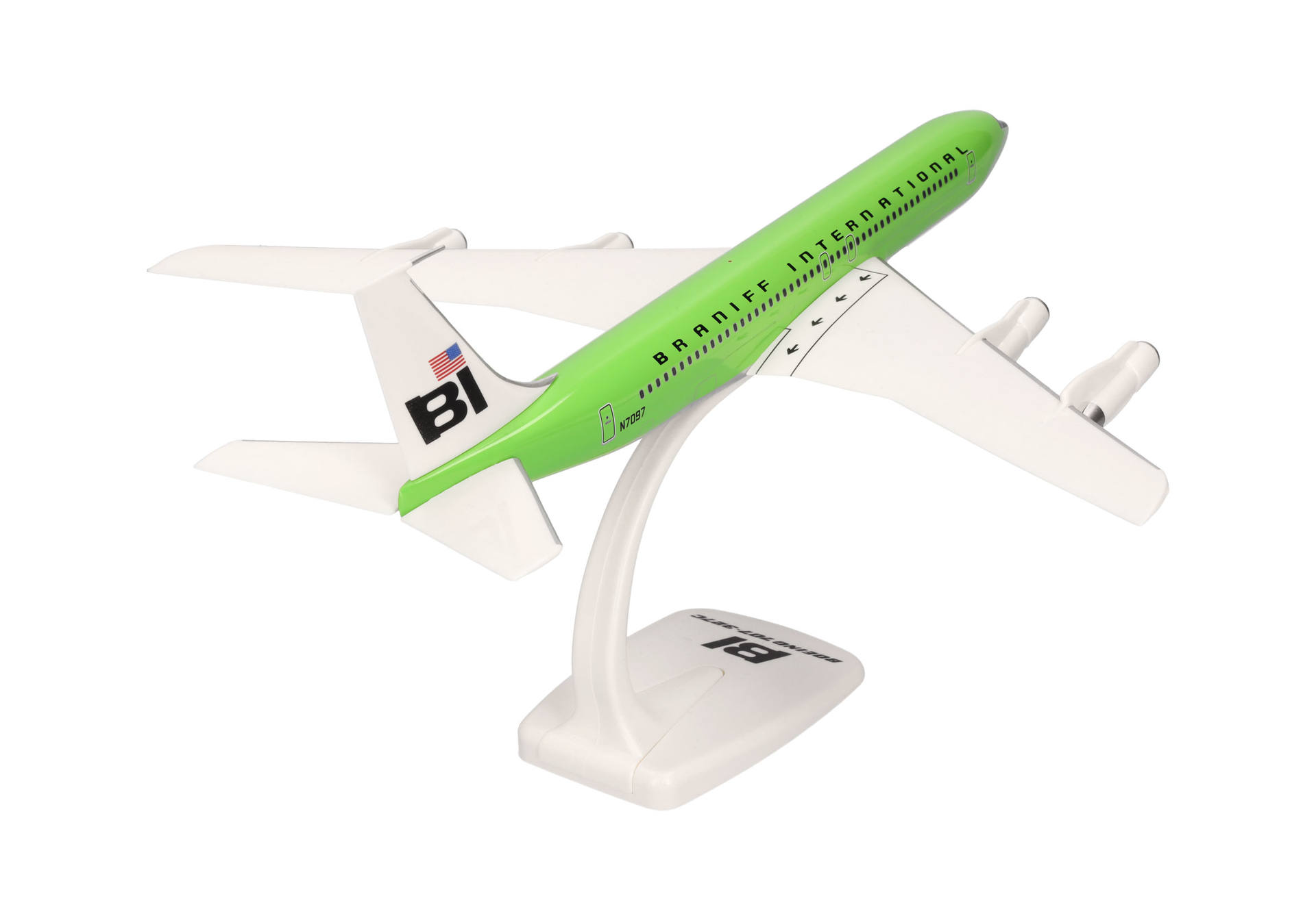 Braniff International Boeing 707-320 - Solid lime green