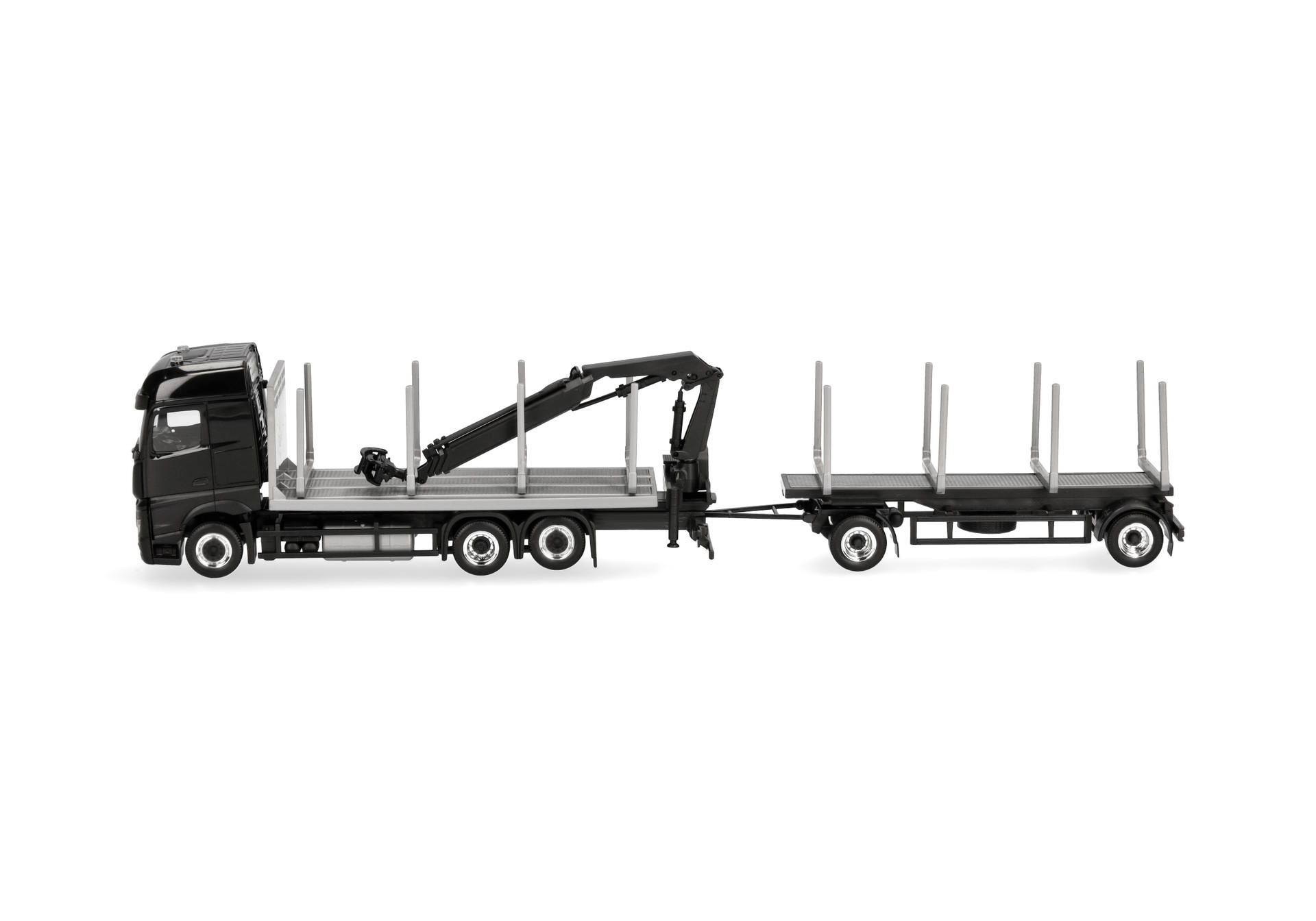 Mercedes-Benz Arocs 18 Bigspace timber transport truck, black