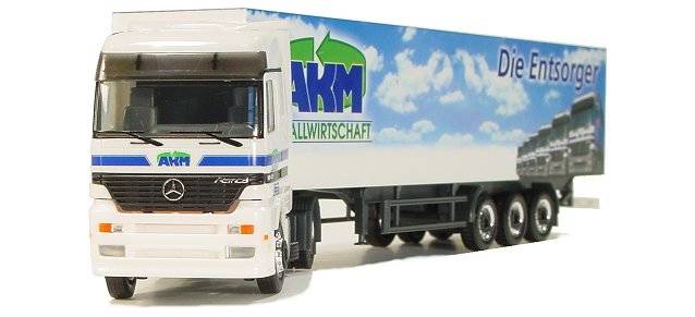 Mercedes-Benz Actros LH box semitrailer "AKM Abfallwirtschaft"