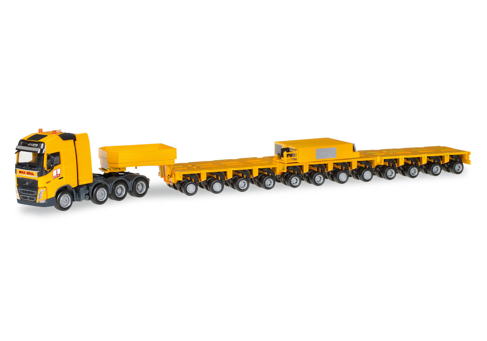 Volvo FH Gl. low boy semitrailer with Goldhofer Powerpack "Max Bögl"