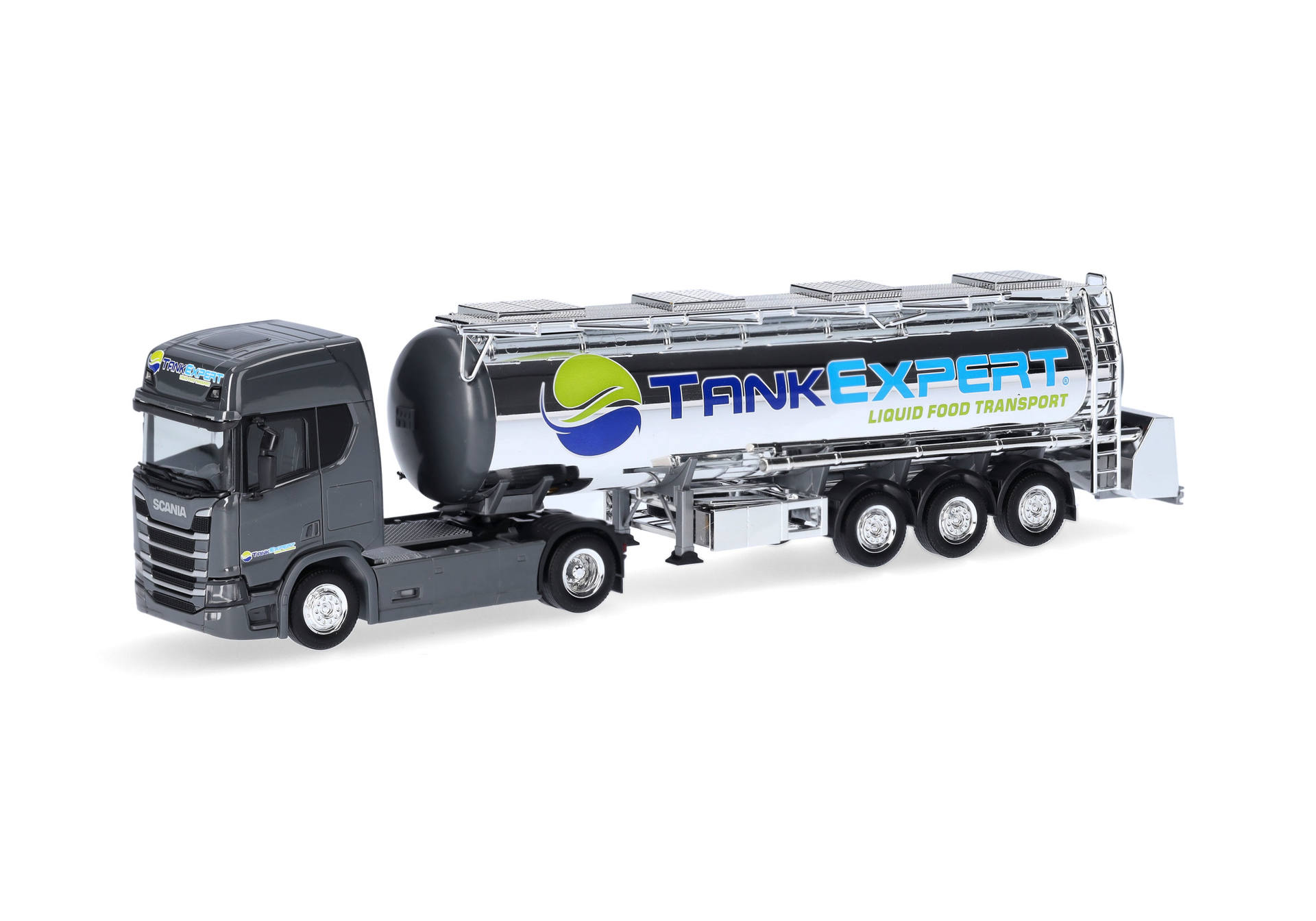 Scania CR20 HD chromeplated food tank semitrailer truck "Tank Expert" (Poland/Lipno)