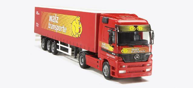 Mercedes-Benz Actros LH curtain canvas semitrailer "Walz"