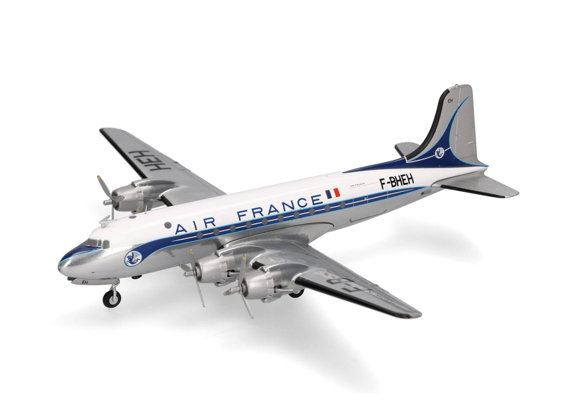 flugzeug, passagierflugzeug, propelleres flugzeug, modell, weiß blau grau