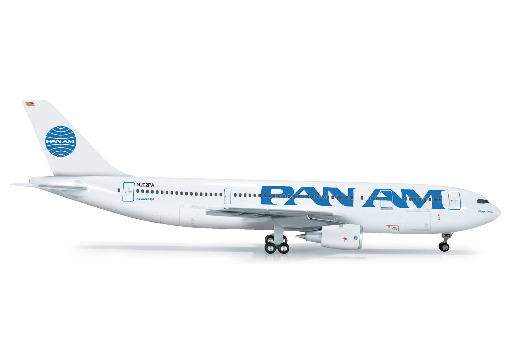 Herpa Pan Am Airbus A300B4 555524