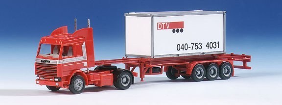 Scania 143 m container saddle train 20 ft. Container 2a/3a