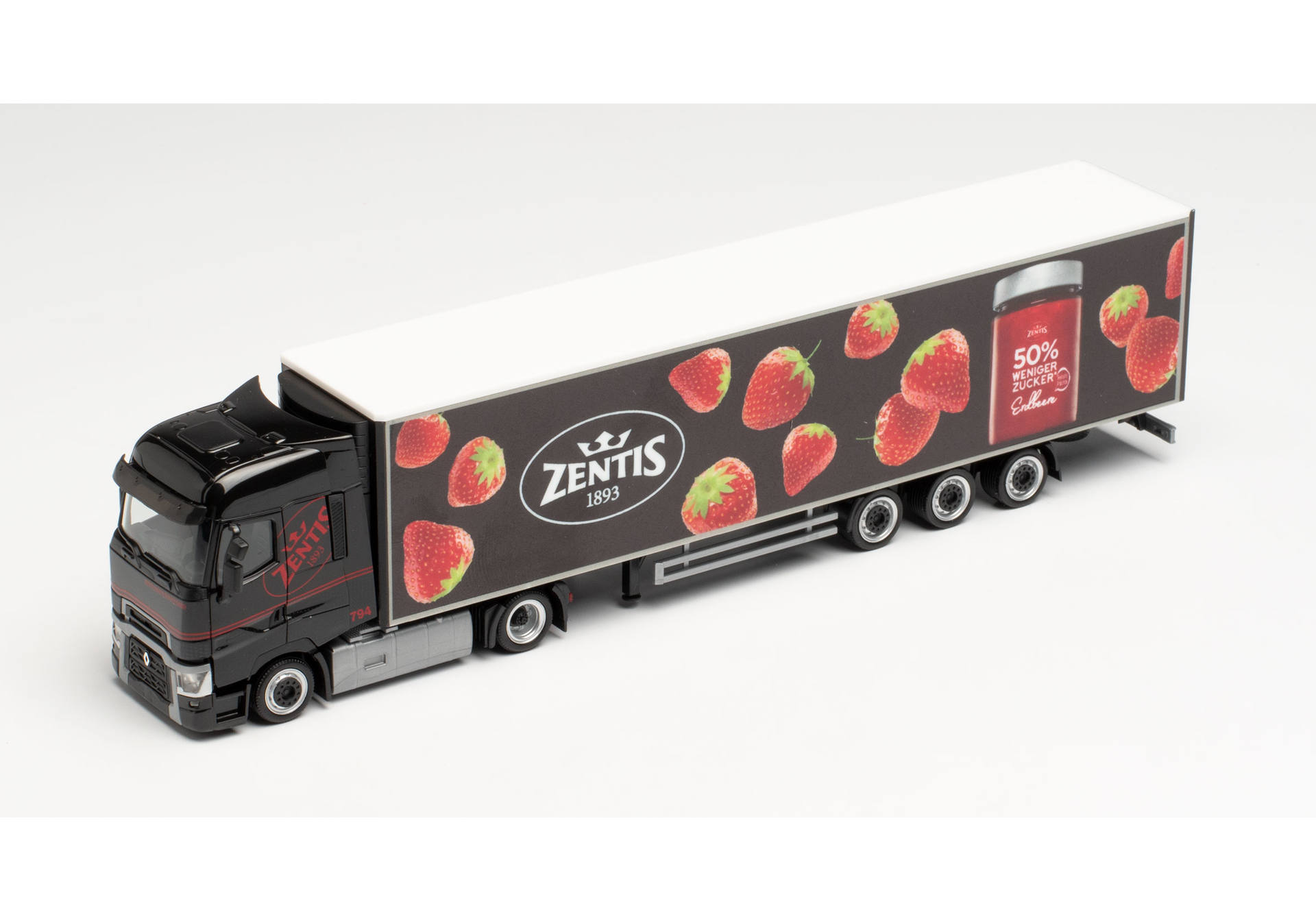 Renault T Lowliner-Kühlkoffer-Sattelzug „Zentis Aachen“