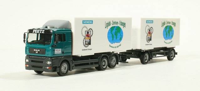 MAN TGA XXL interchangeable box trailer "Peetz / Siemens"