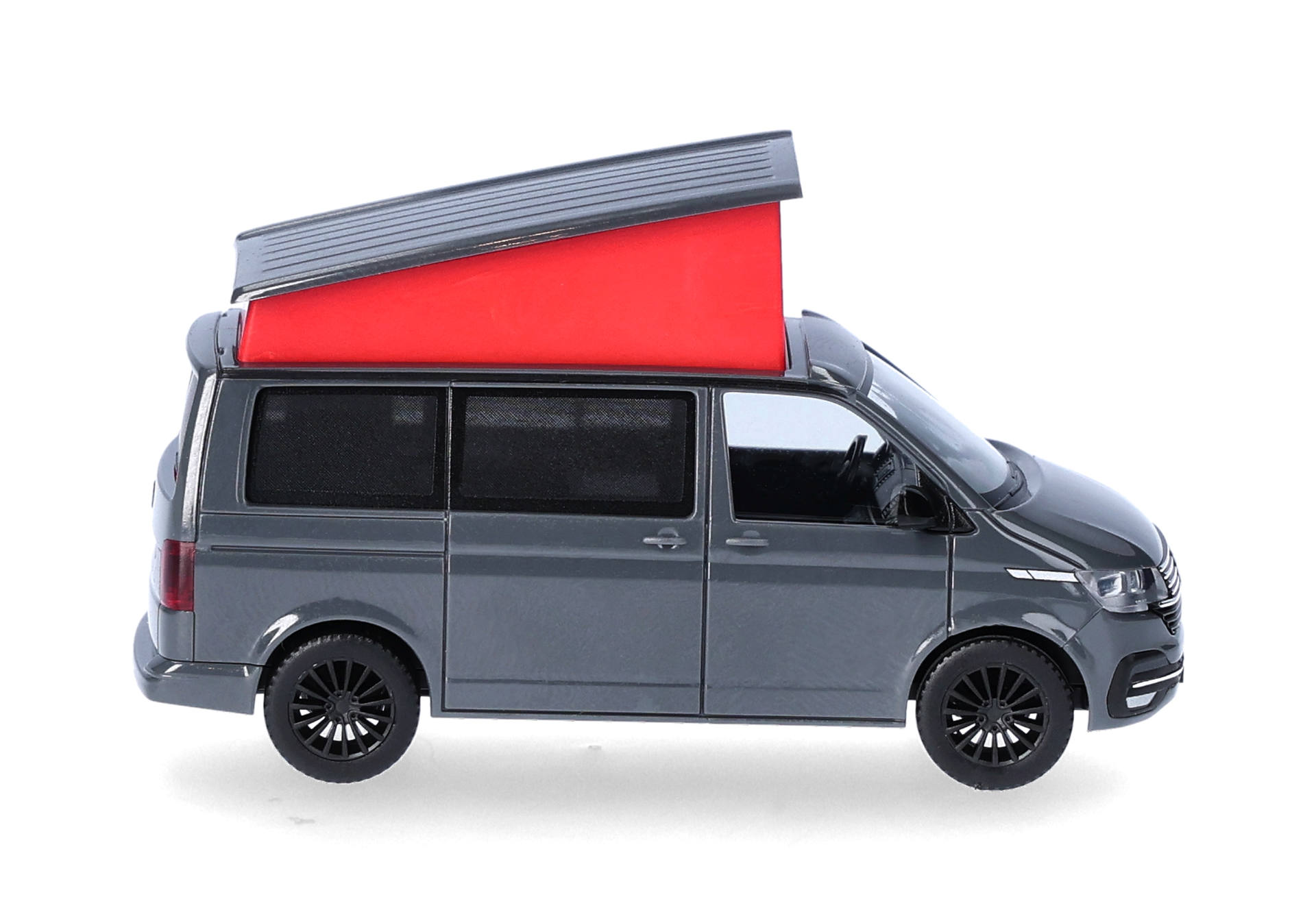 toy, van, minivan, roof tent, red tent, toy van, minivan,  roof tent, gray, black wheels