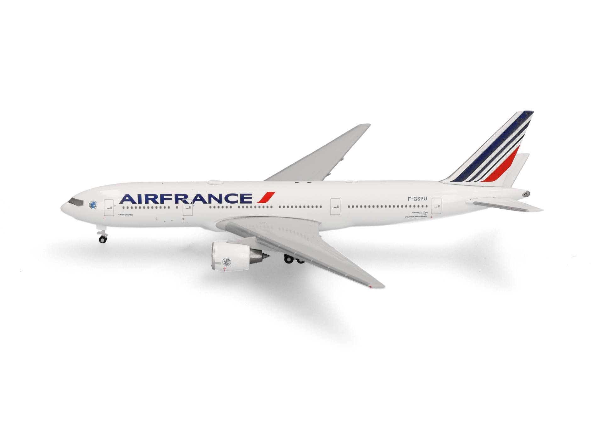 flugzeug, passagierflugzeug, jet, weiße rumpf, air france lackierung