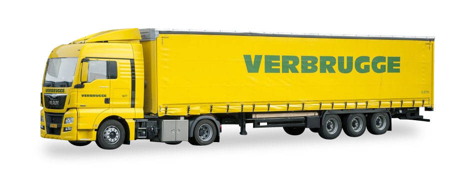MAN TGX XL curtain canvas semitrailer "Verbrugge"