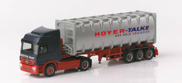 Mercedes-Benz Actros L '02 bulk container semitrailer "Hoyer/talke"