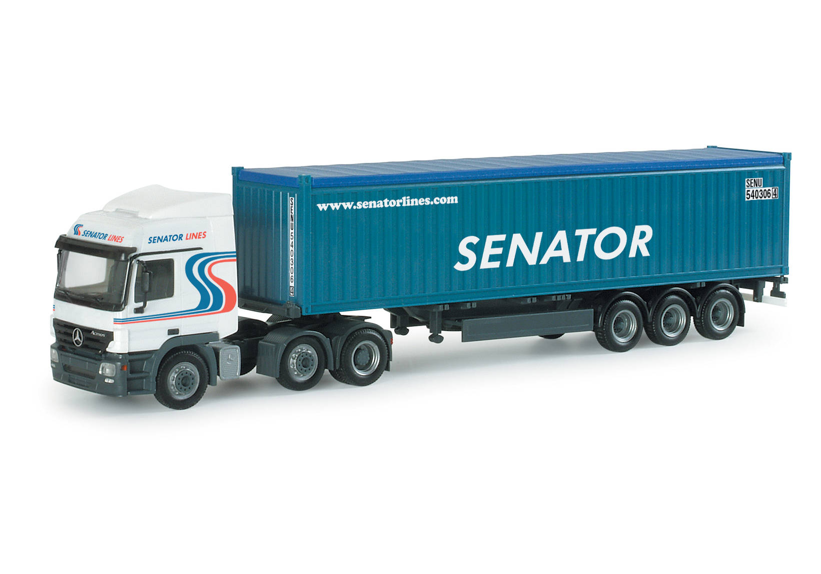 Mercedes-Benz Actros L container semitrailer "Senator Lines"
