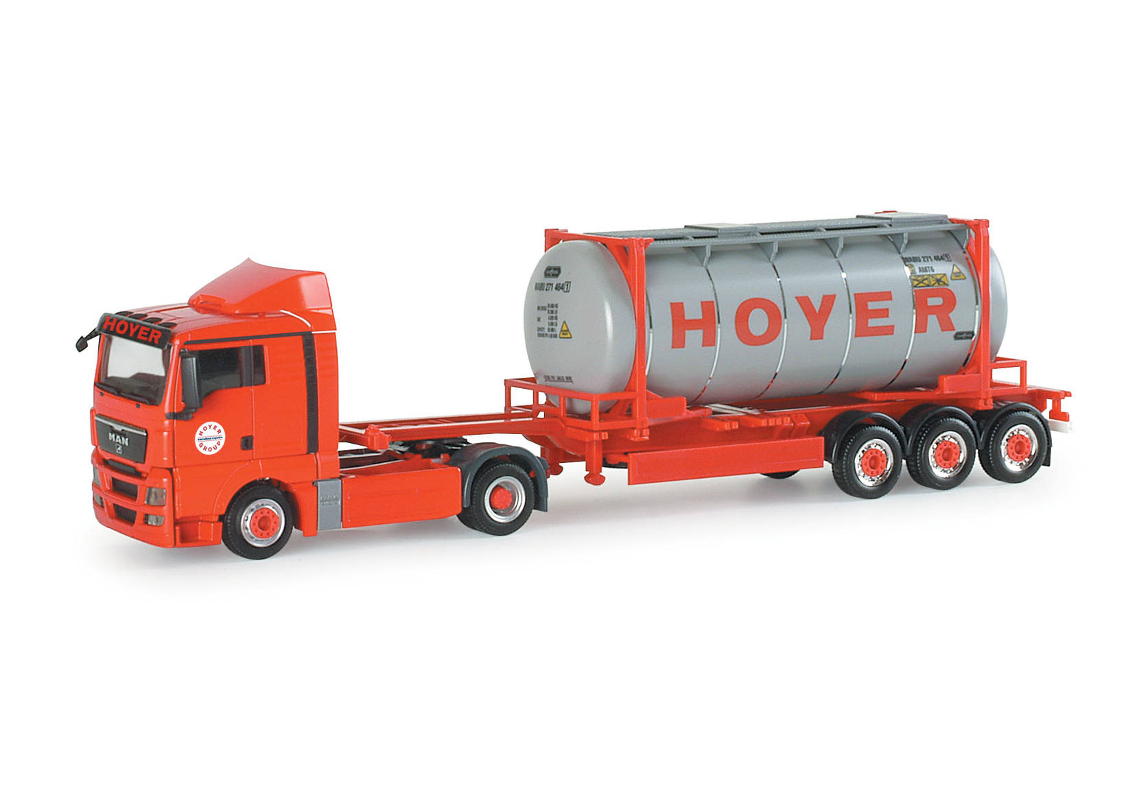 MAN TGX XL tank container semitrailer "Hoyer"
