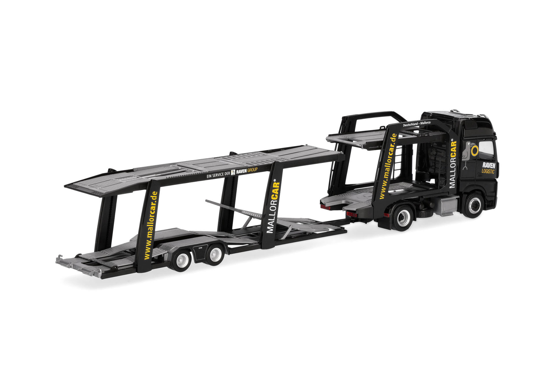 Mercedes-Benz Actros L '18 Gigaspace car transporter trailer truck "Raven Logistic"