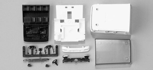 Crew cabin Mercedes-Benz Atego LF 20/16 white Content: 2 pcs.