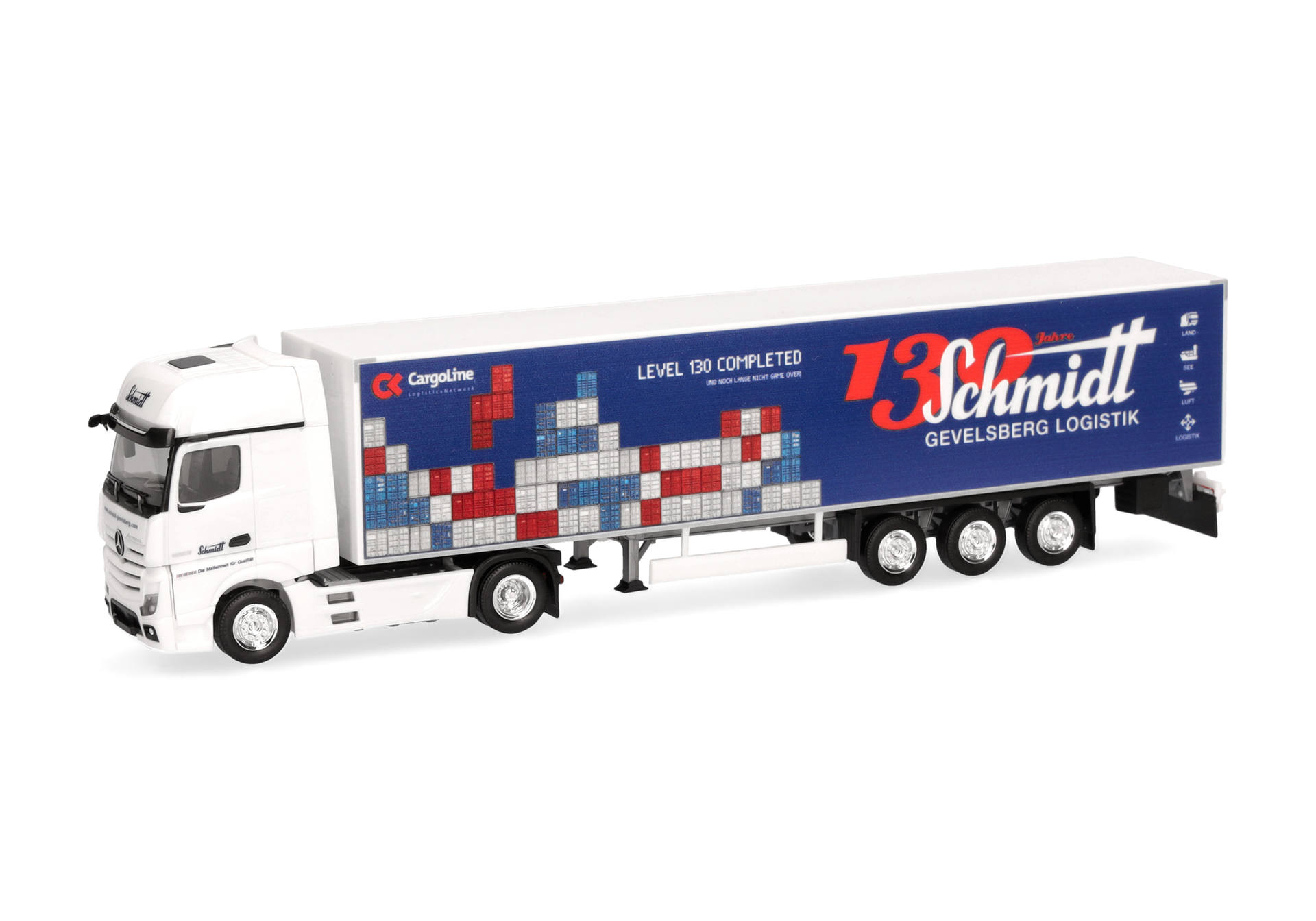Mercedes-Benz Actros L '18 Gigaspace box semitrailer "Schmidt Gevelsberg/130 Jahre"