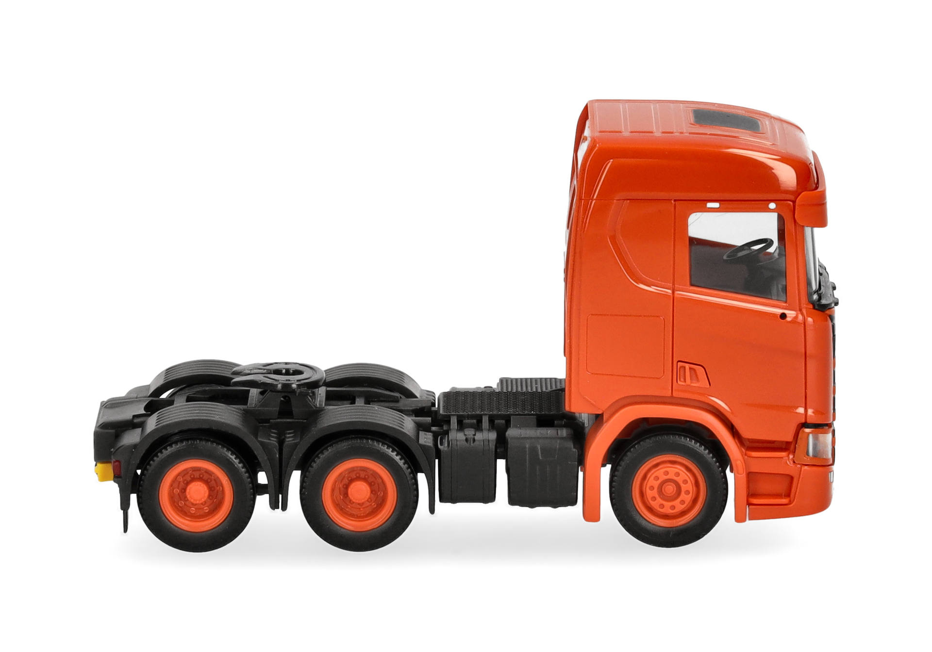 truck, tractor, trailer, orange, toy