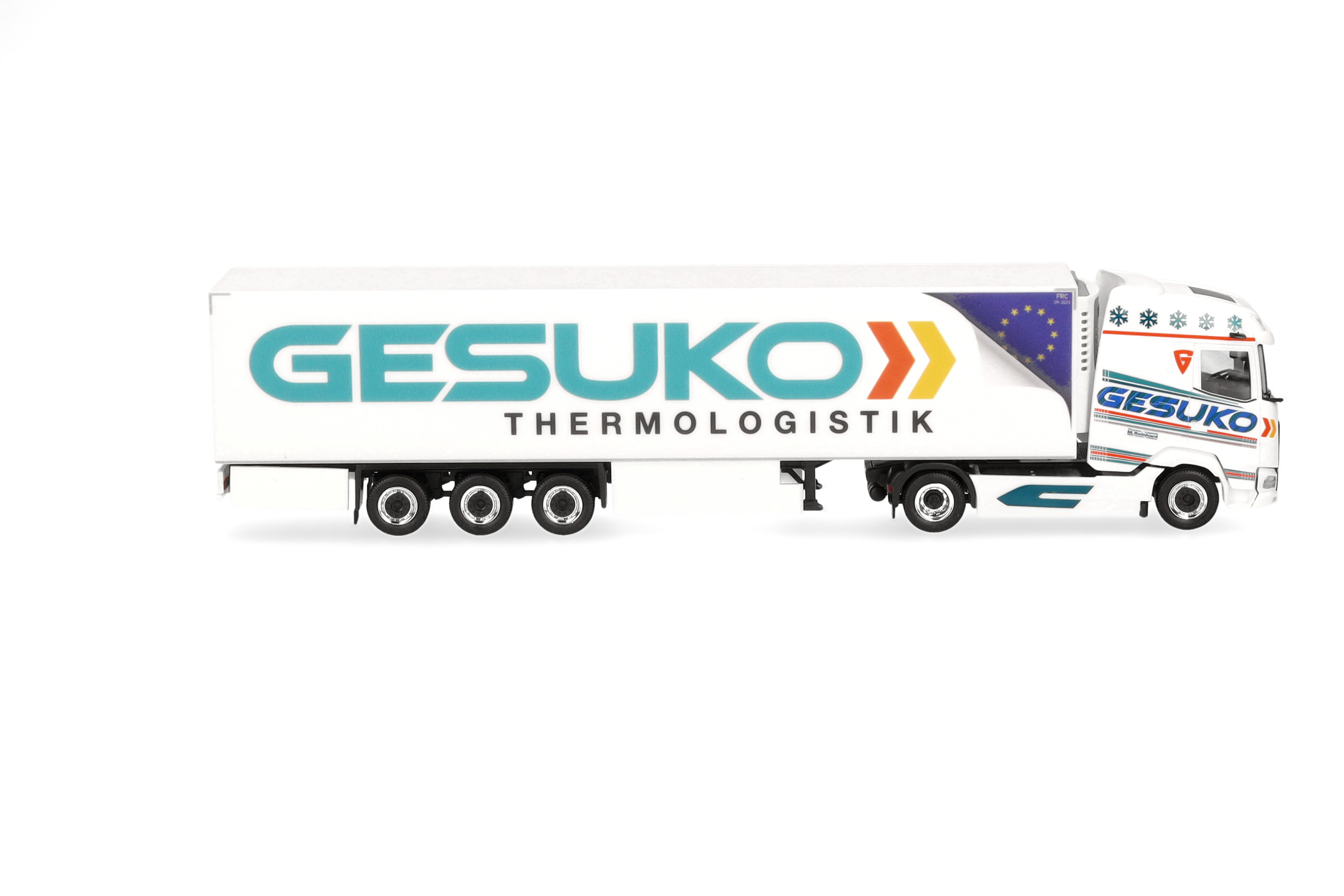 truck, semi-trailer, thermol distribution, logo, white trailer