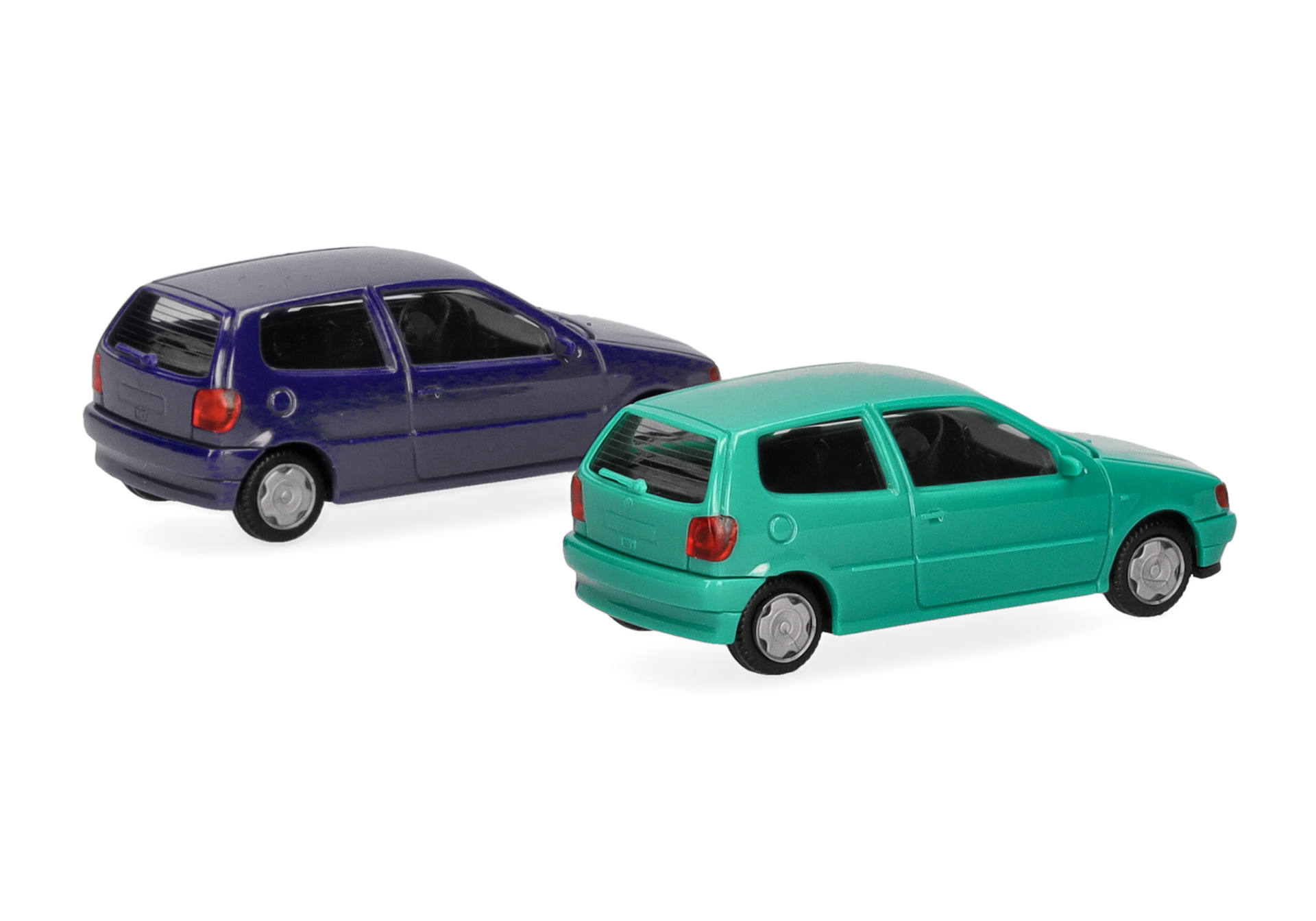 Herpa MiniKit: Volkswagen (VW) Polo 2-Türig, 2er-Set, Pistazie/Chagallblau