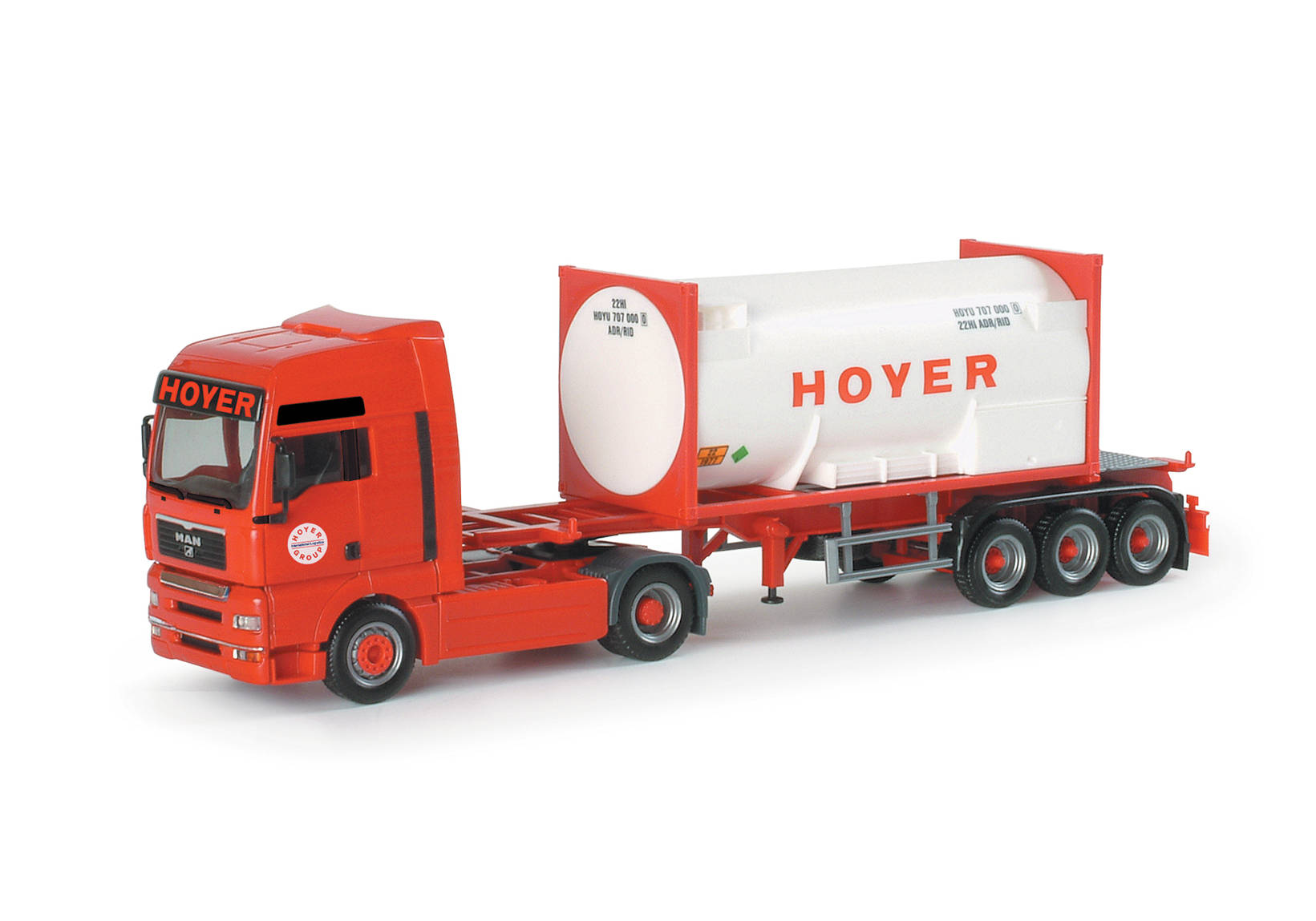 MAN TGA XXL 5-Star gas container semitrailer "Hoyer"