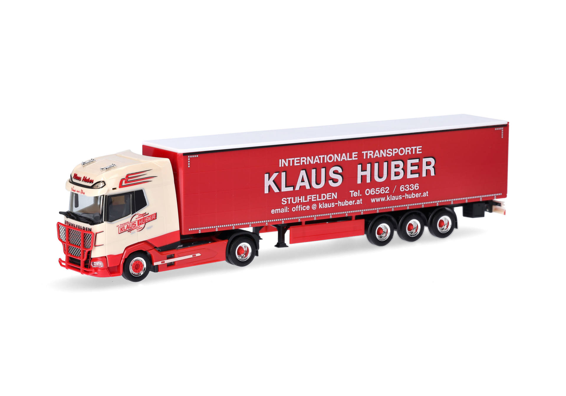 DAF XG+ curtain canvas semitrailer "Klaus Huber" (Austria)