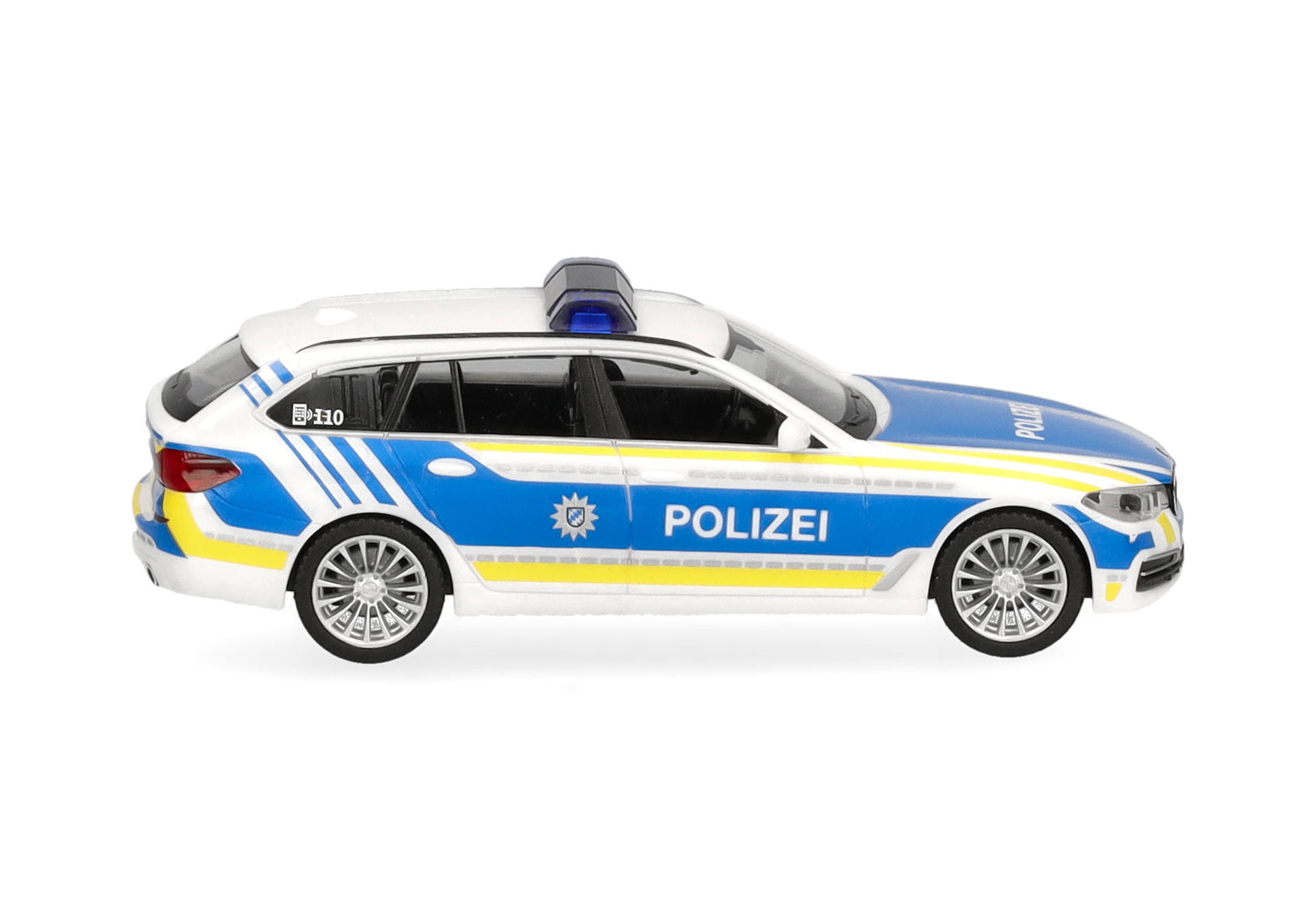 police car, toy car, die-cast, blue white, polizei