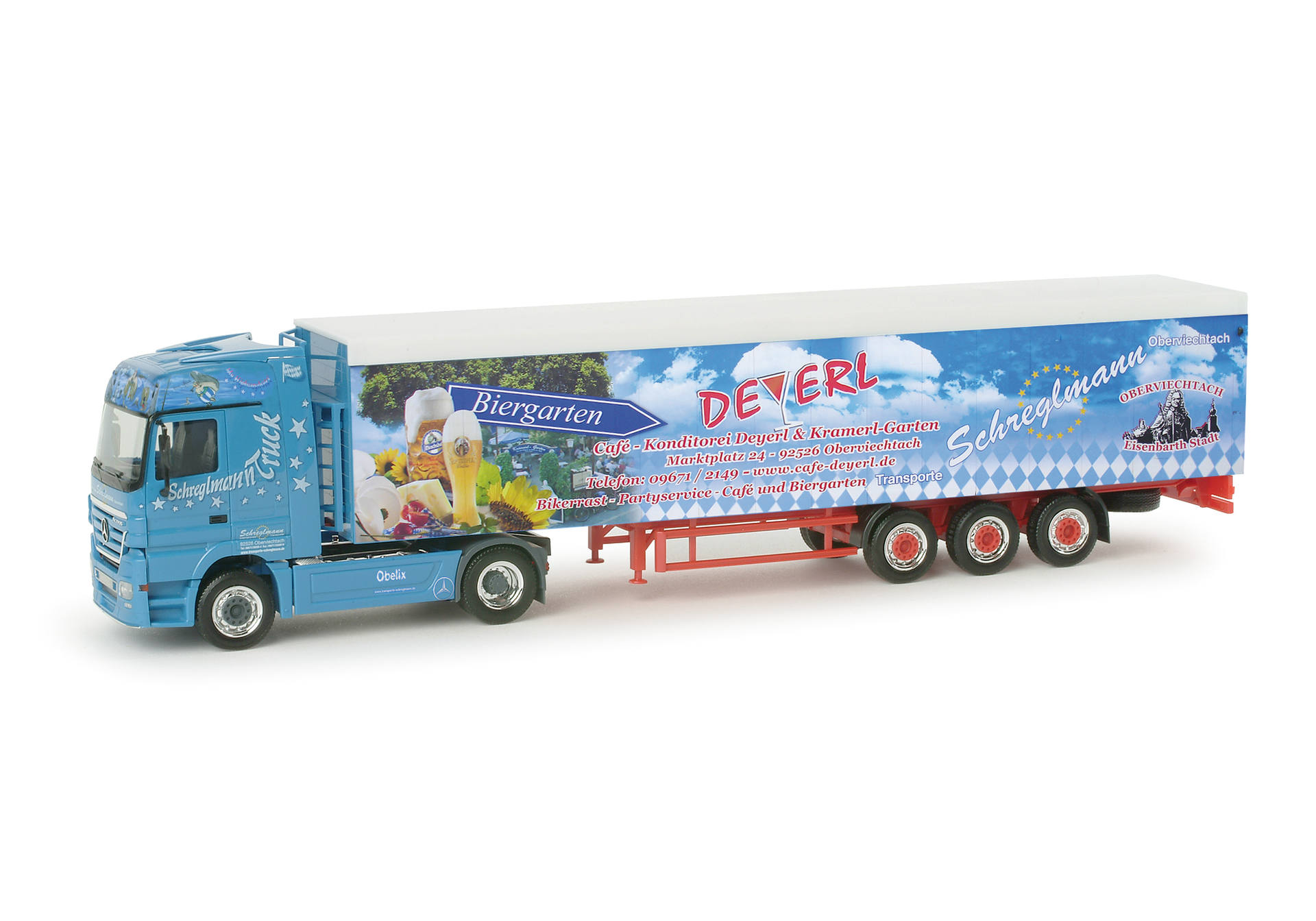 Mercedes-Benz Actros LH walking floor semitrailer "Schreglmann / Deyerl"