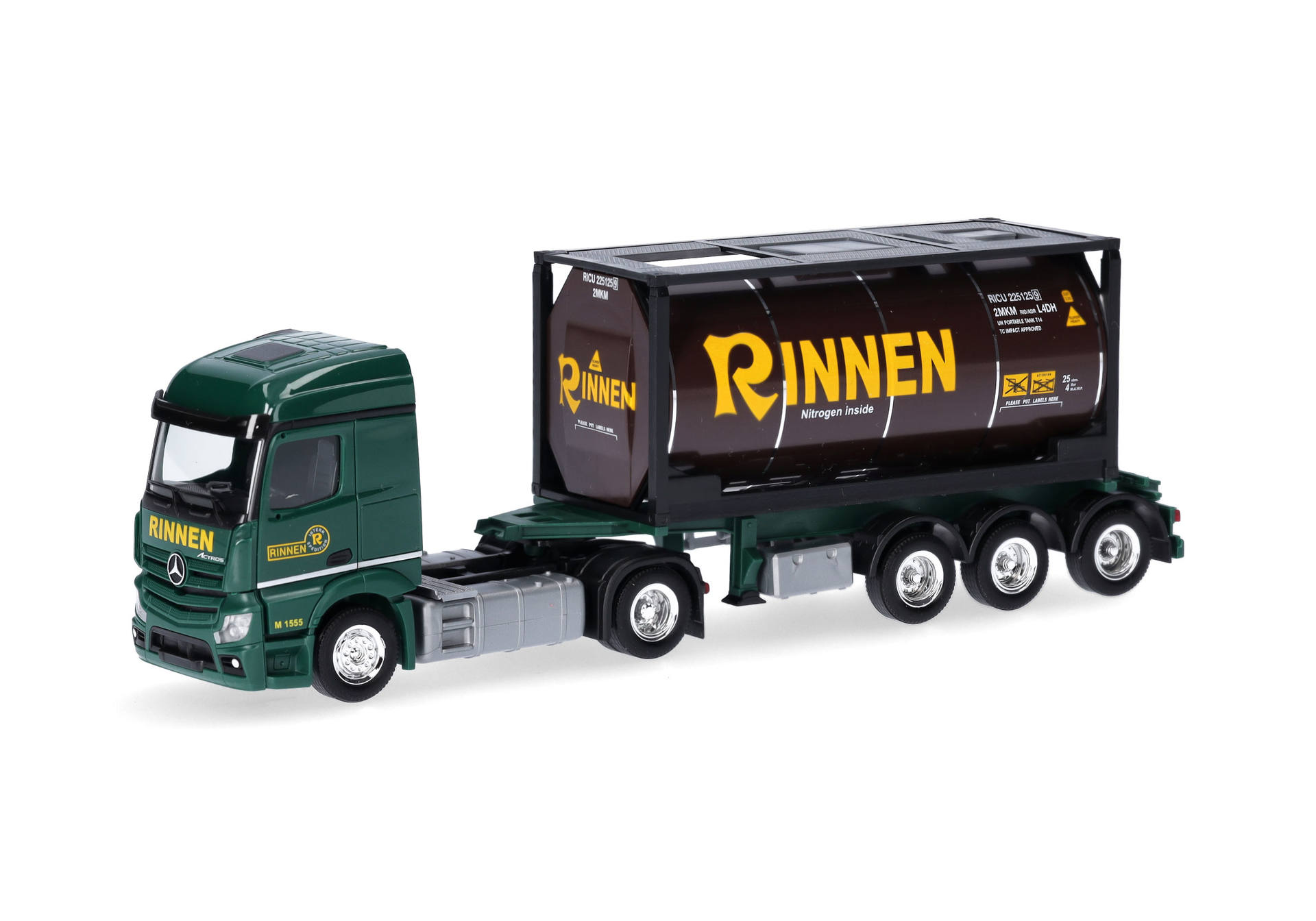Mercedes-Benz Actros 18 Streamspace 2.3 Tankcontainer-Sattelzug "Rinnen" (Nordrhein-Westfalen/Moers)