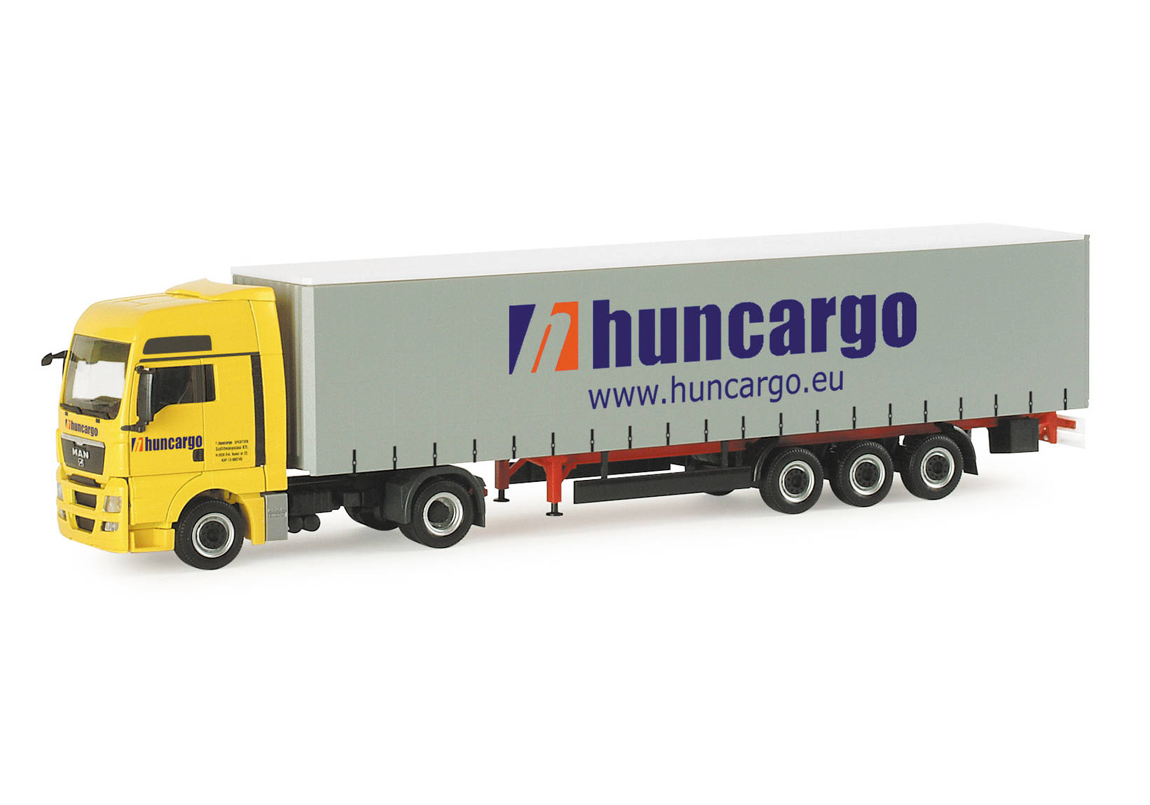MAN TGX XXL curtain canvas semitrailer "Huncargo" (HU)