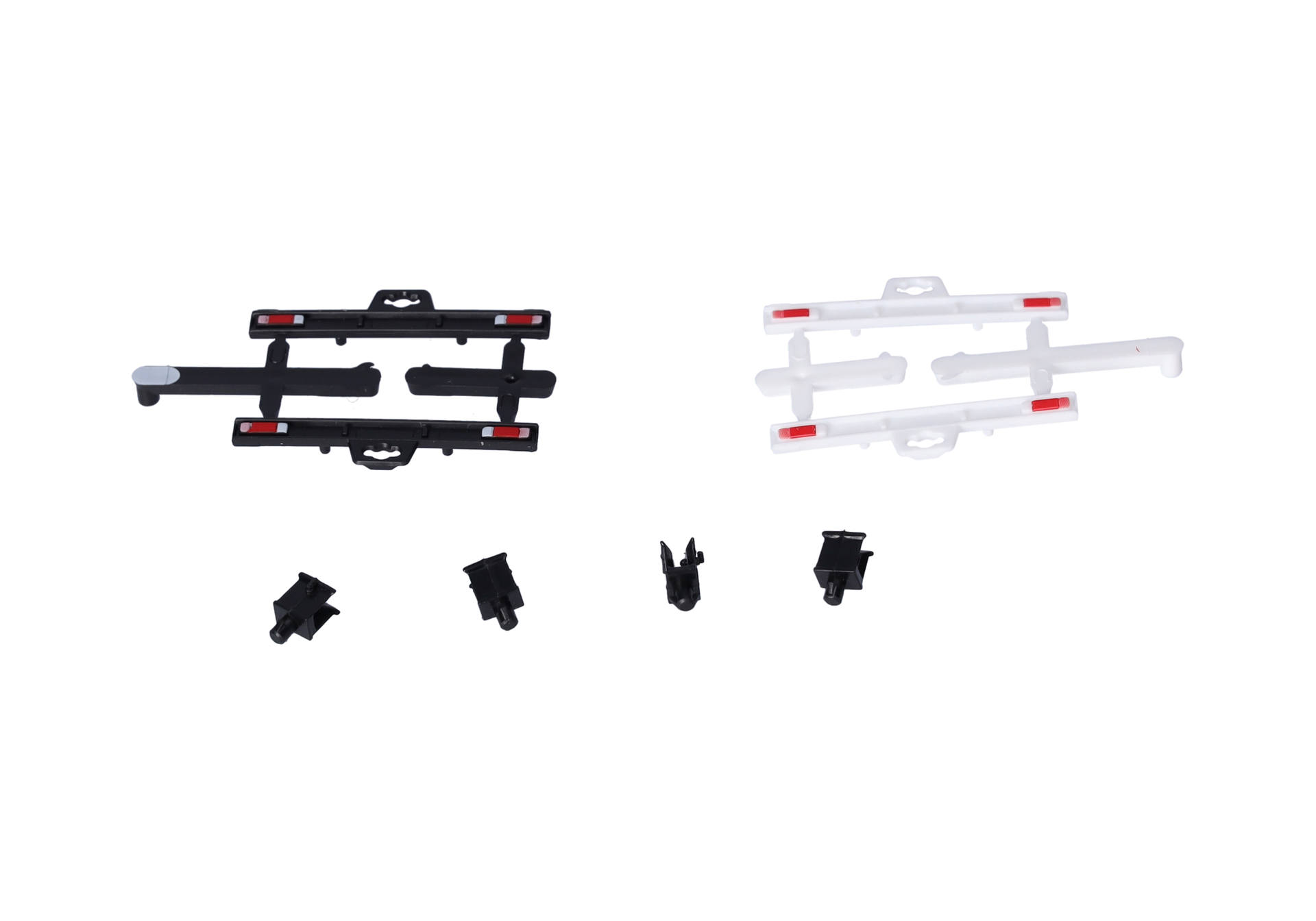 Accessories: Rear bumper for trucks with coupling (2x white, 2x black, with decorated)