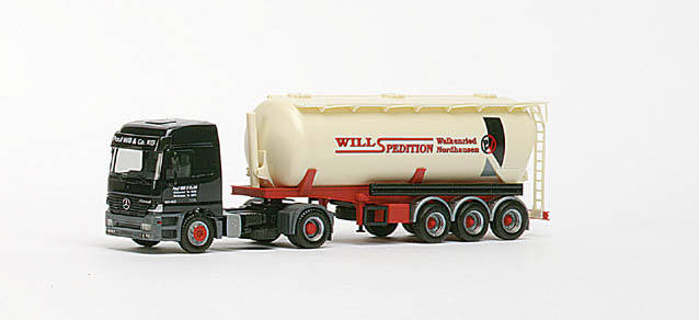 Mercedes-Benz Actros L 42 m³ silo semitrailer "Spedition Will"