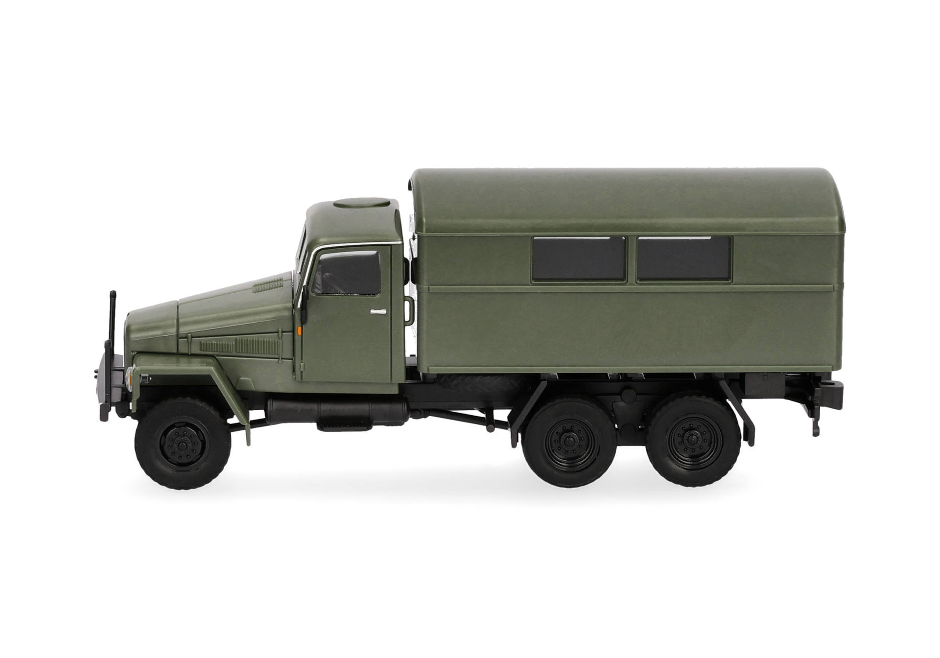 militärtruck, grün, box-lKW, camouflage-farbton, frachtfahrzeug
