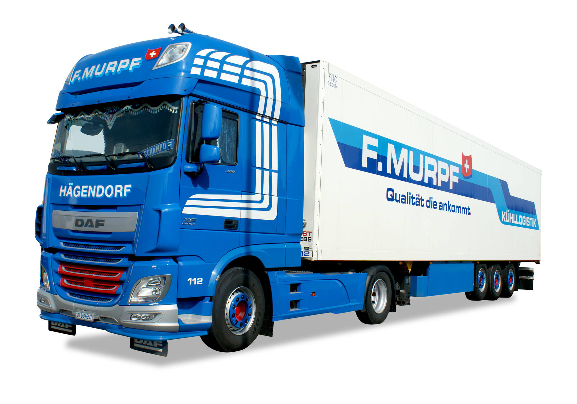 DAF XF Euro 6 SSC refrigerated semitrailer "Murpf" (CH)