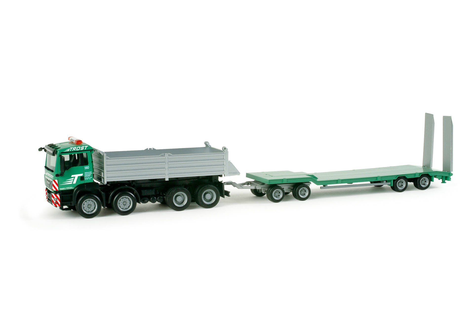 MAN TGS M dump truck with TU-4 trailer "Trost" (A)