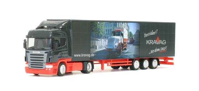 Scania jumbo curtain canvas semitrailer "Kravag"