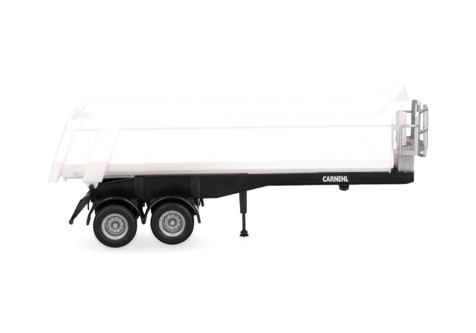 dump truck, semi-trailer, model, white, carhenl