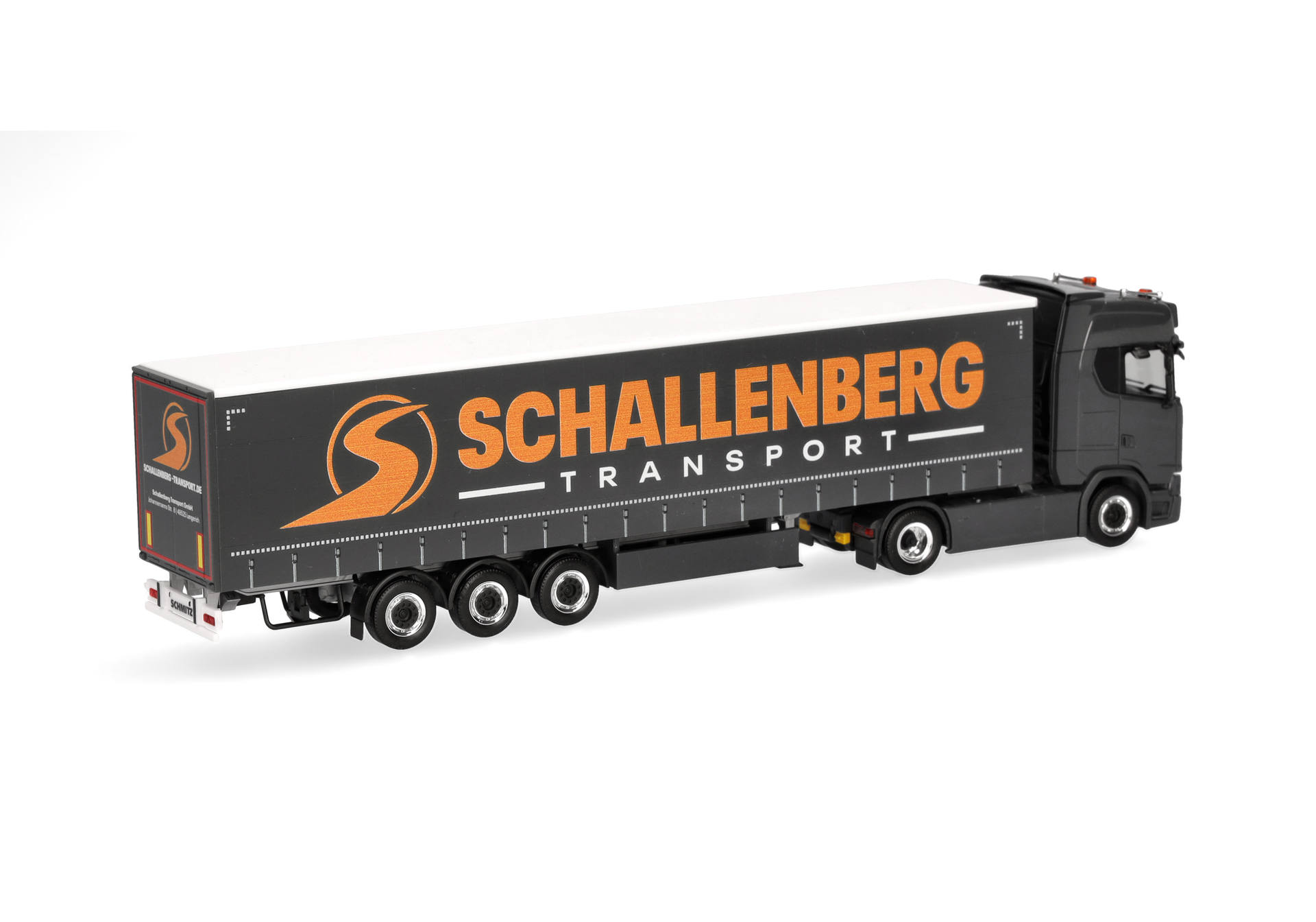 Scania CS 20 HD curtain canvas semitrailer truck "Schallenberger Transport"