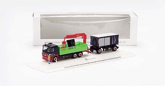 Mercedes-Benz Actros L '02 platform trailer trailer with roll-off container special box