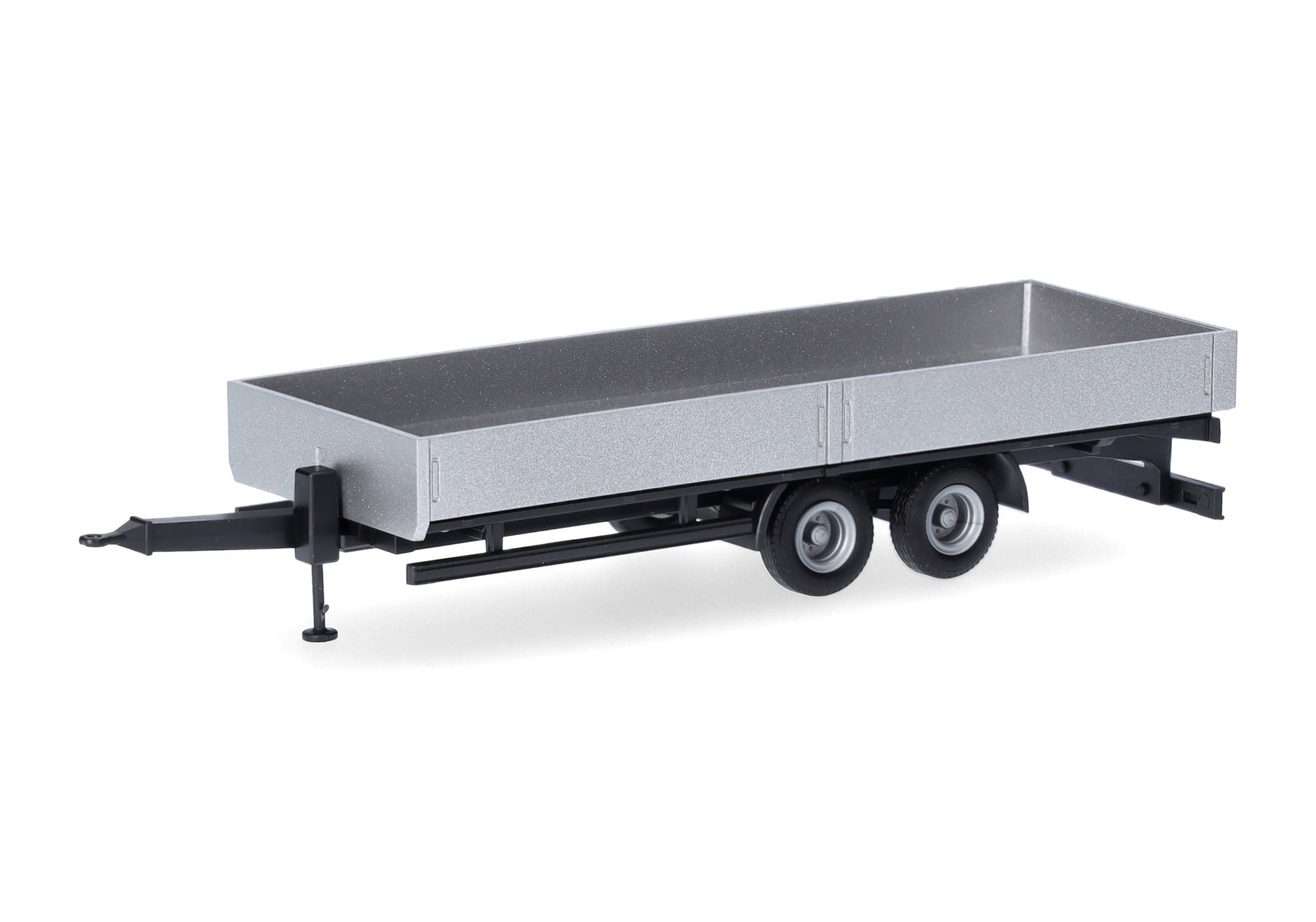 Flachanhänger, Spielzeugfahrzeug, silberner Anhänger, Zweiachsig, Modell