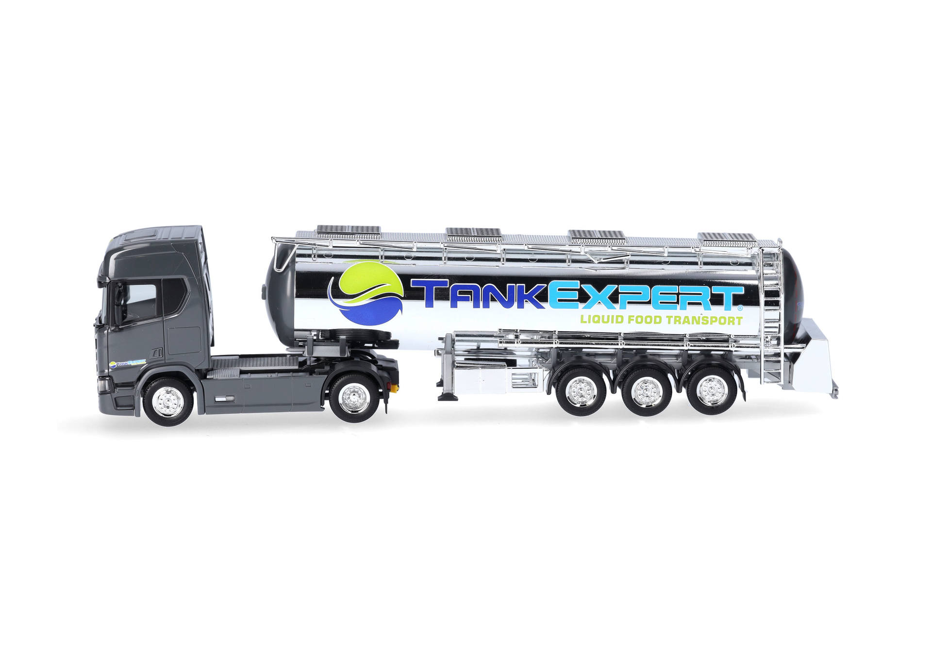 Scania CR20 HD chromeplated food tank semitrailer truck "Tank Expert" (Poland/Lipno)