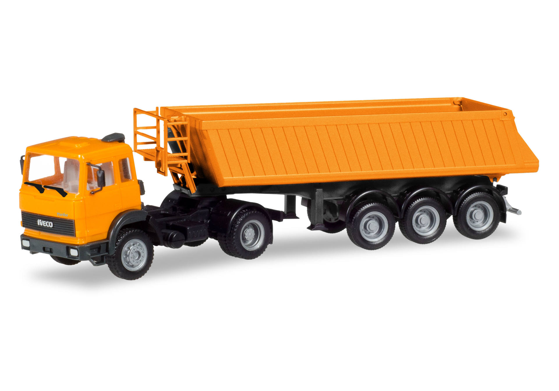 Iveco dump semitrailer, communal orange