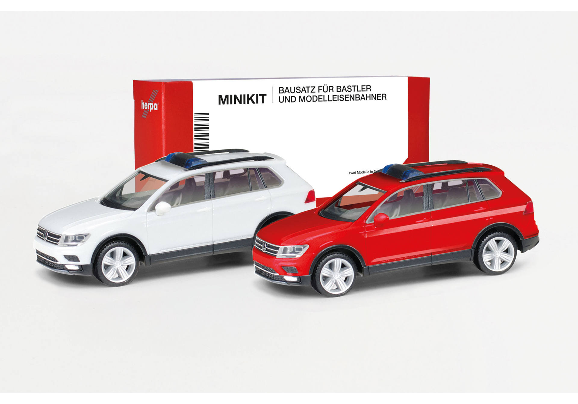 Herpa Minikit Volkswagen Vw Tiguan With Warning Light Bar Models