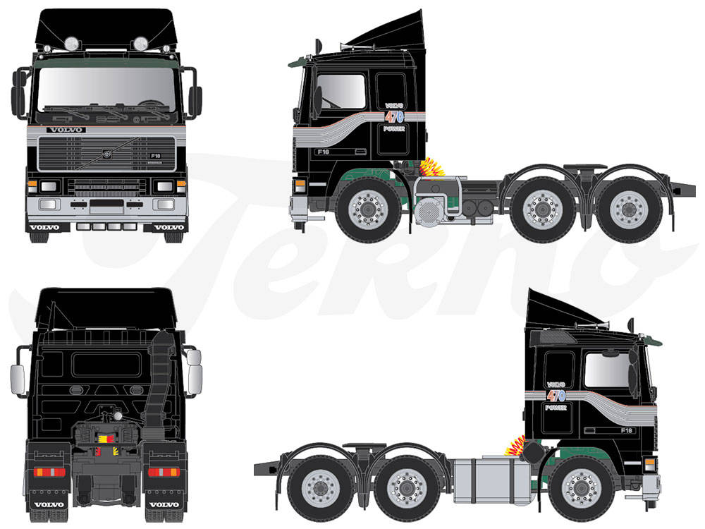 Volvo F16 6x2 rigid tractor