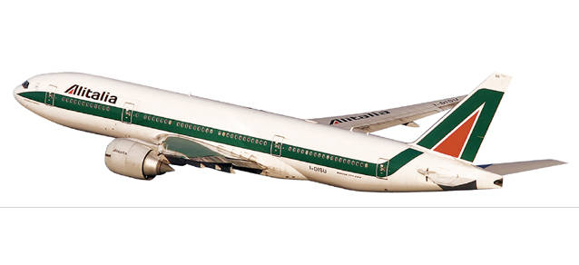 Alitalia Boeing 777-200. This item comes / came in Wooster branded packaging.
