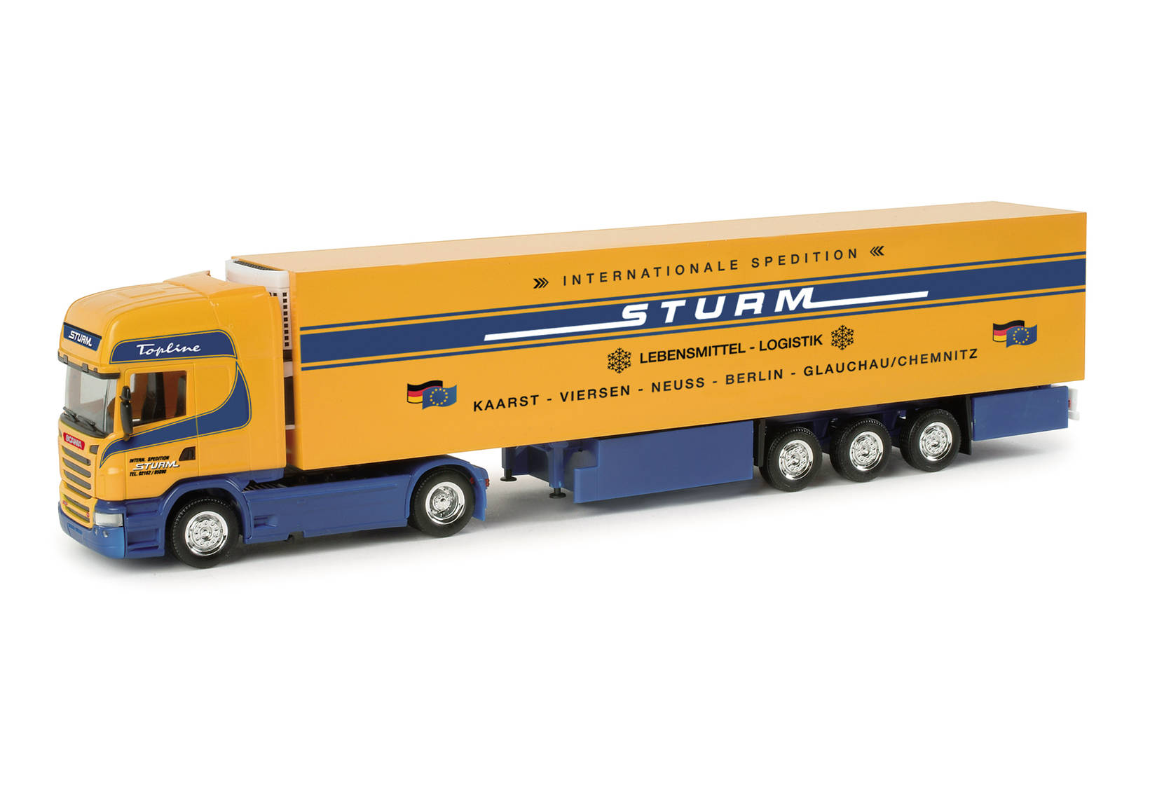 Scania R 09 TL refrigerated box semitrailer "Sturm"