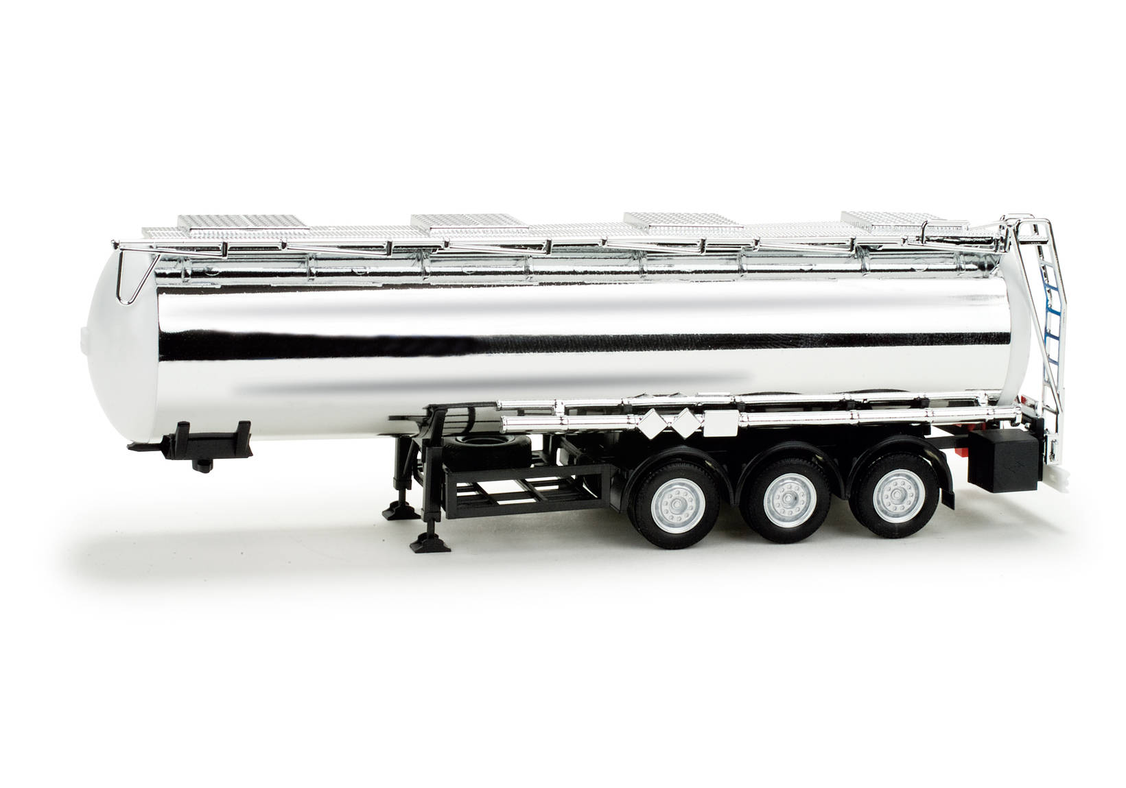 chrome-plated chemical tank trailer Feldbinder, 32m³