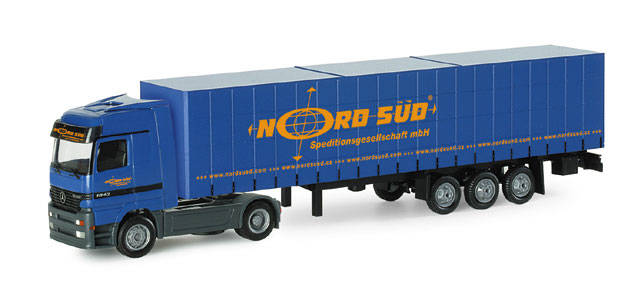 Mercedes-Benz Actros LH Gardinenplanen-Sattelzug "Nordsüd"
