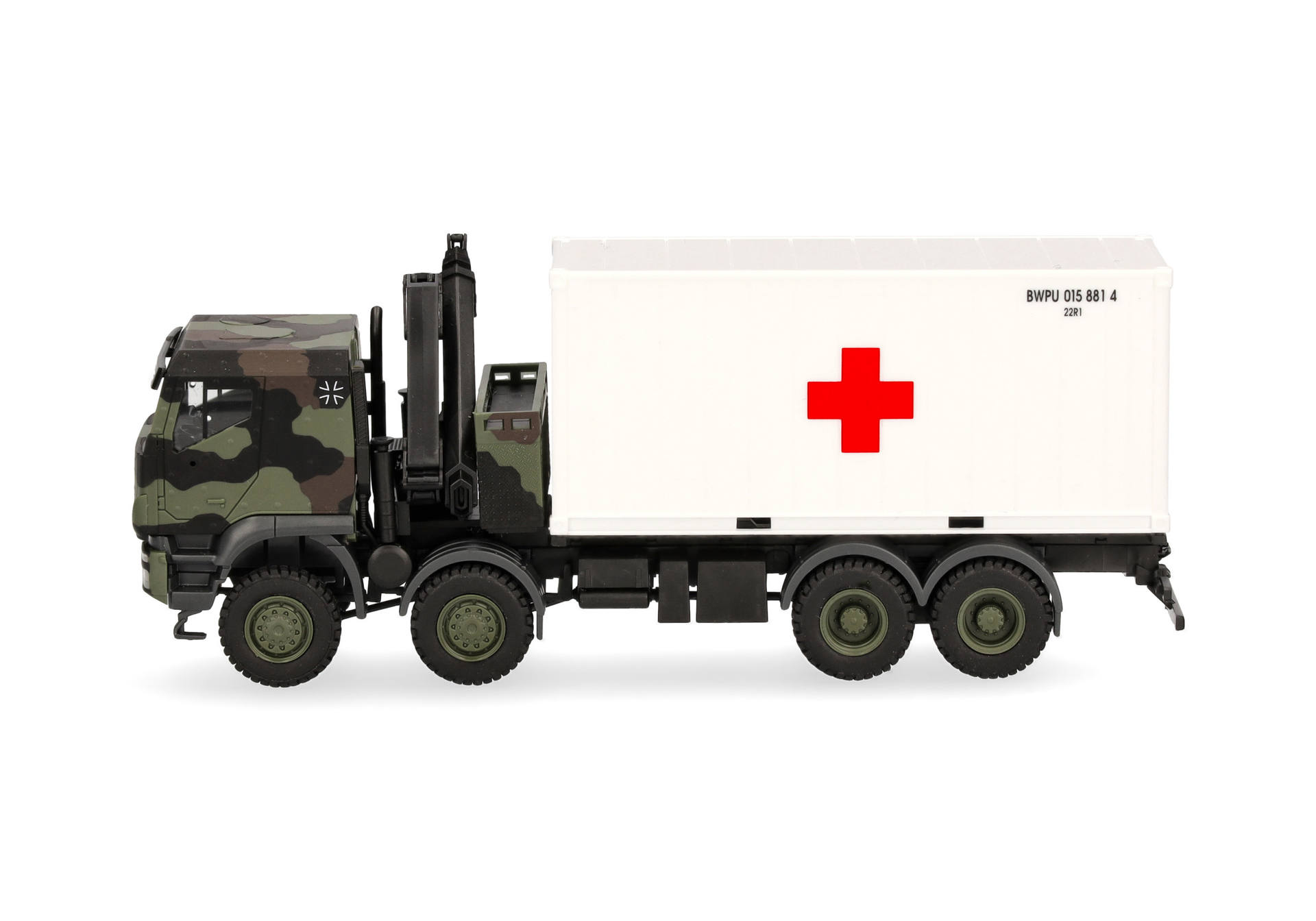 Iveco Trakker 8x8 mit Ladekran 20 ft. Container "Bundeswehr"