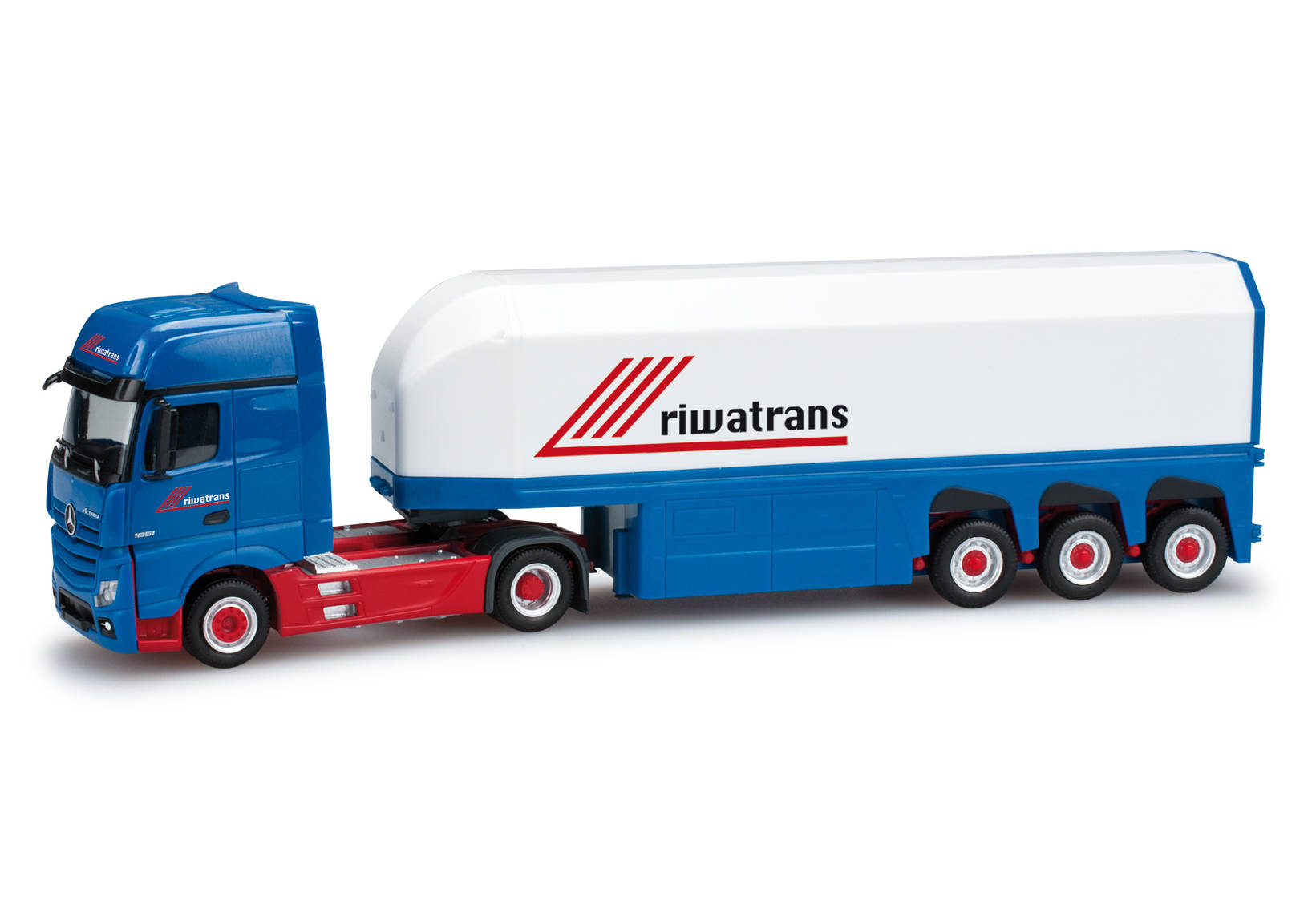 Mercedes-Benz Actros Gigaspace glas transporter semitrailer "Riwatrans"